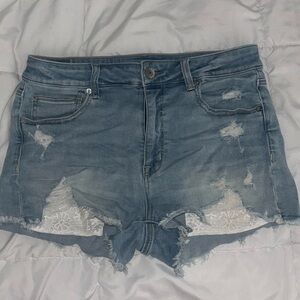 High-Rise Shortie Jean Shorts
